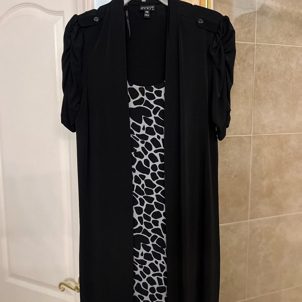 Black and Gray Animal Print Dress